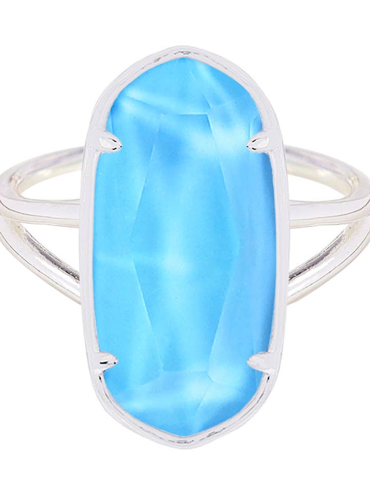 Anello Casey con doppietto in quarzo turchese - SF per la vendita all'ingrosso da parte di Zoey Simmons