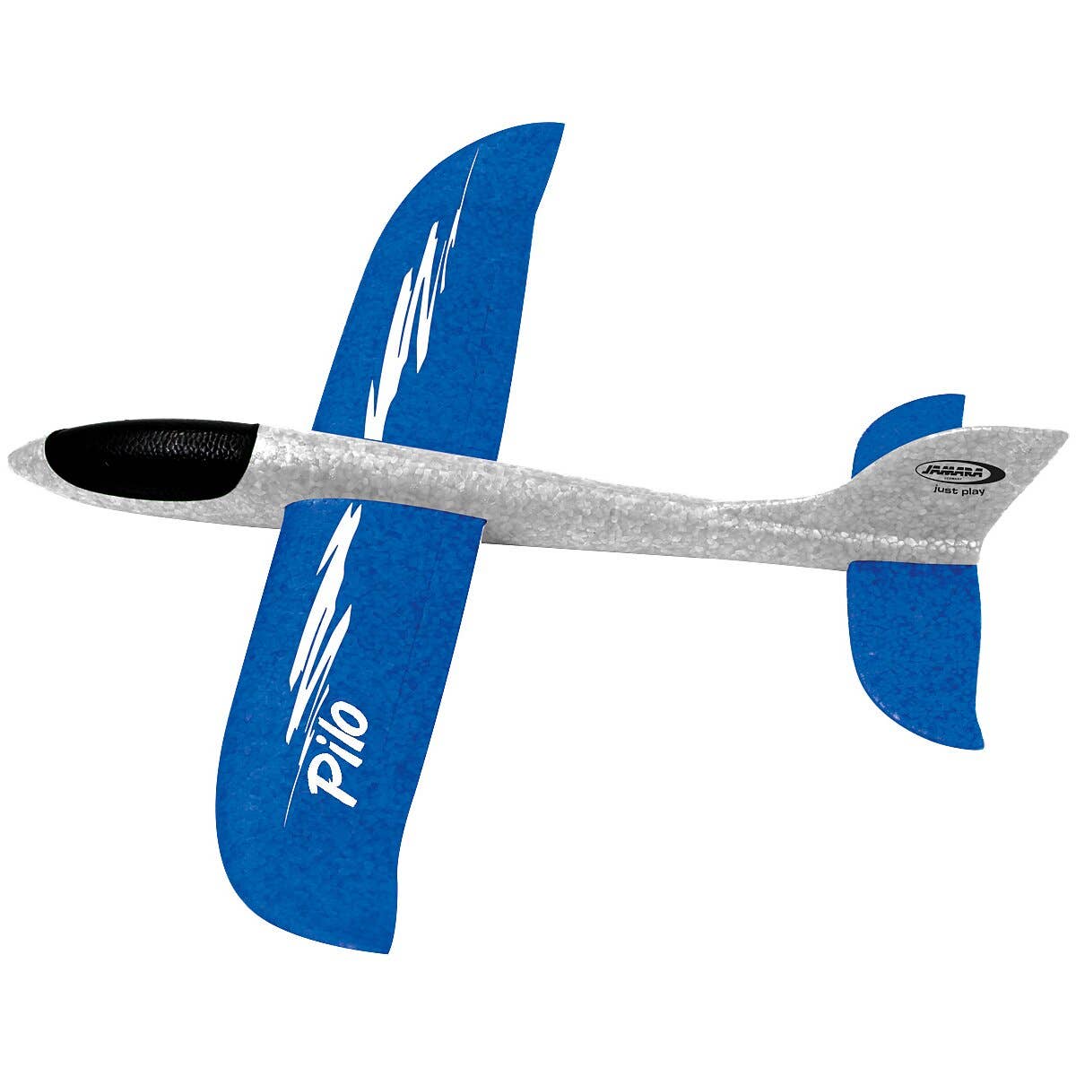 mhw24 - Venta al por mayor Avión de juguete - Niños - Planeador de espuma Pilo EPP, ala azul, fuselaje blanco4