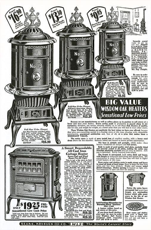 Found Image Press - Wholesale Stationery/Notecard Set - Greeting Card AC-430 Wood-Burning Stoves0