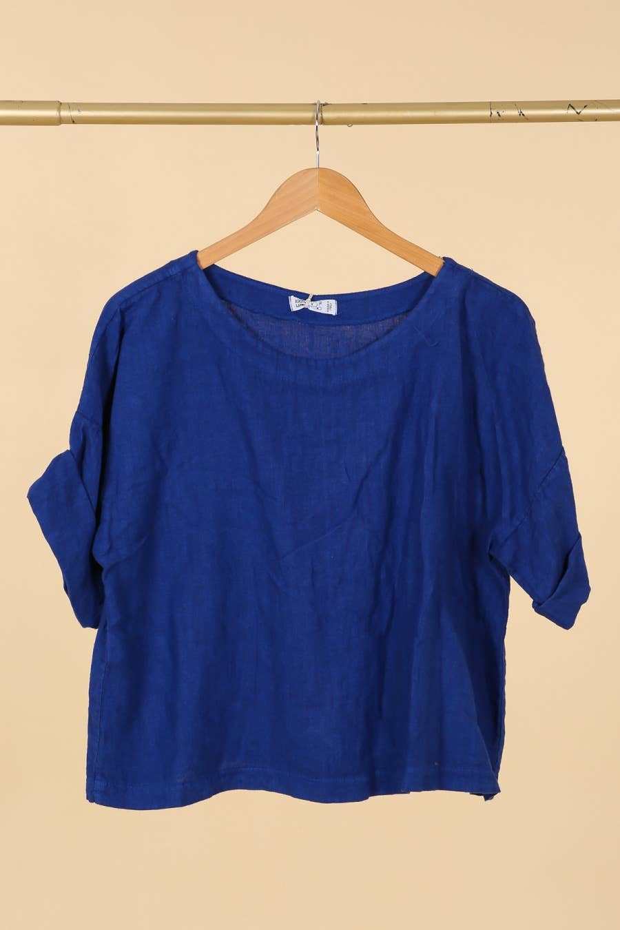 la maison des fibres naturelles - Wholesale Blouse - Women's - Round neck linen top 659005 100% linen30