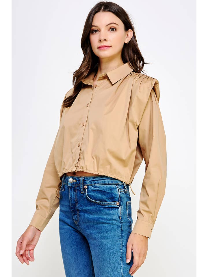 Strut & Bolt – Engroshandel Skjorte med buttondown – til kvinder – Skulderpude Button Down Poplin skjorte17