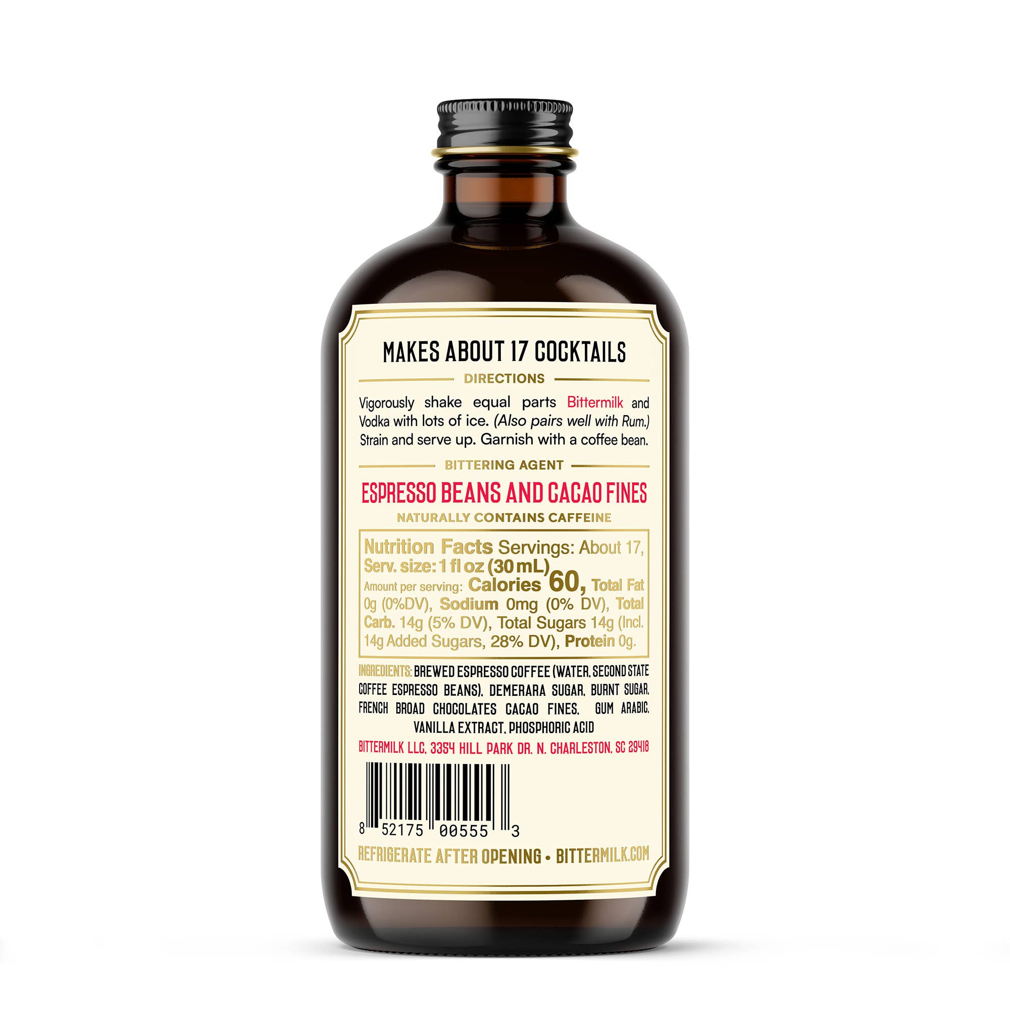 Bittermilk Bottling Co. – wholesale Cocktail mix/syrup – Espresso Martini cocktail mixer1