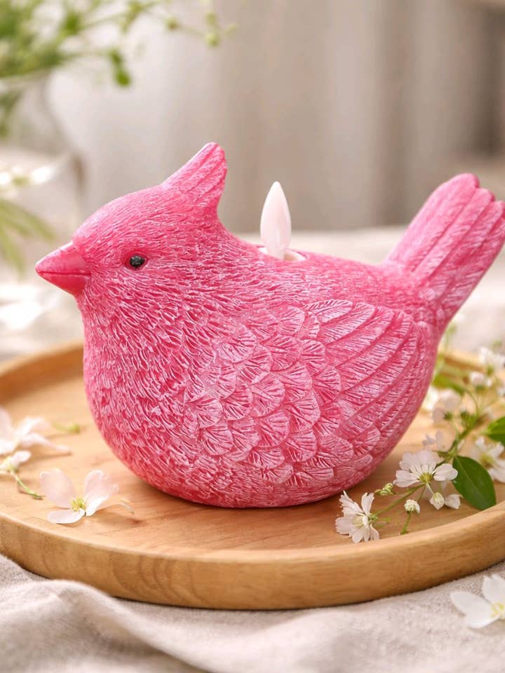 LED-Kerze mit beweglicher Flamme in Kardinalform 15,5x10,9x8,9 cm für den Großhandel von Wholesale Home Decor