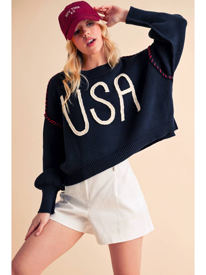 AEMI + CO - Wholesale Knit Sweater - Women's - 3249EK USA Sweater 2