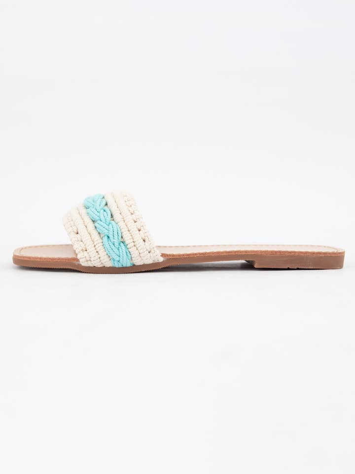 CCOCCI - Wholesale Sandals - Women's - WEEKLY DEAL COLOR LINE MACRAME BRAIDS UPPER SANDAL15