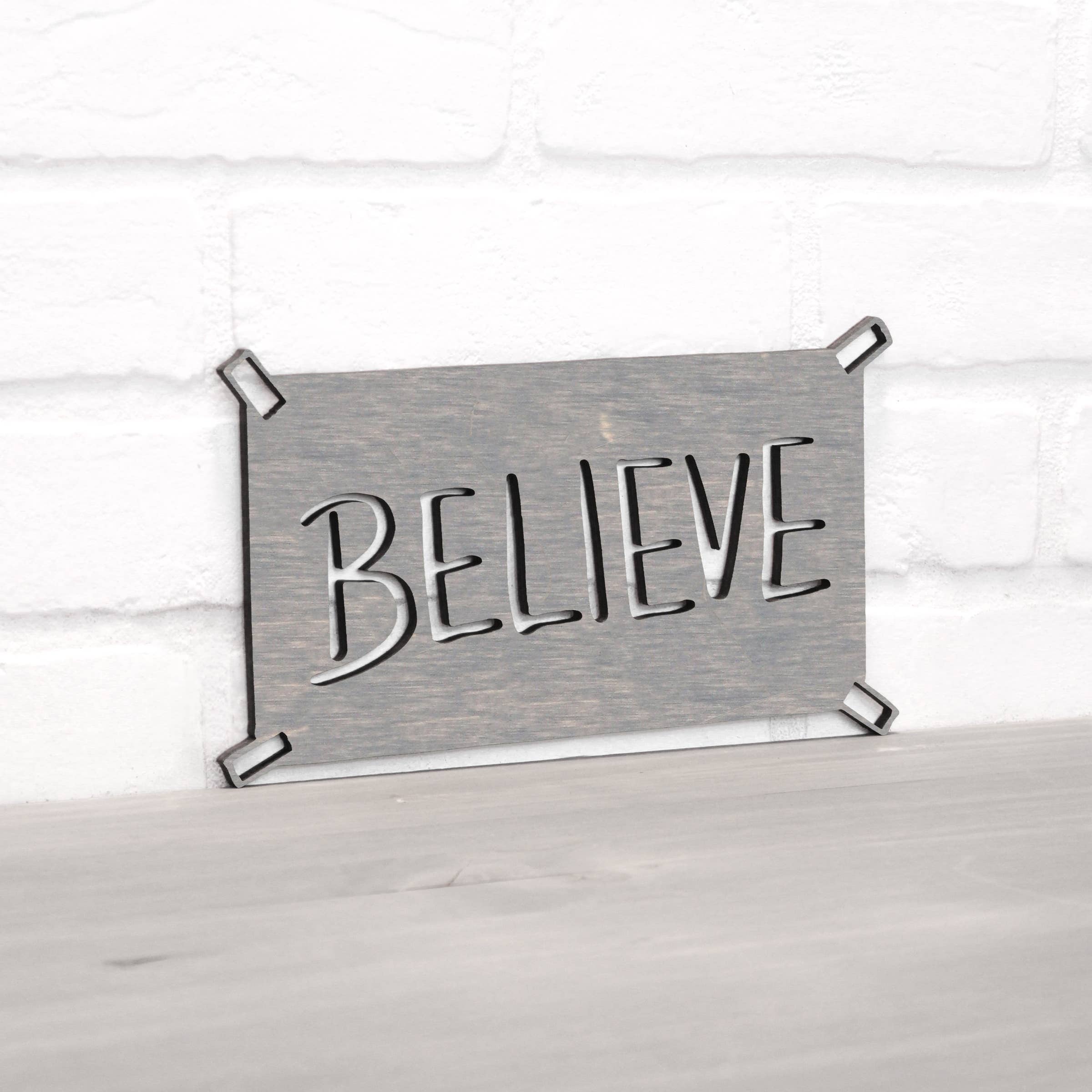 Spunky Fluff - Wholesale Wall Sign - Believe Ted Lasso Quote Locker Room Sign16