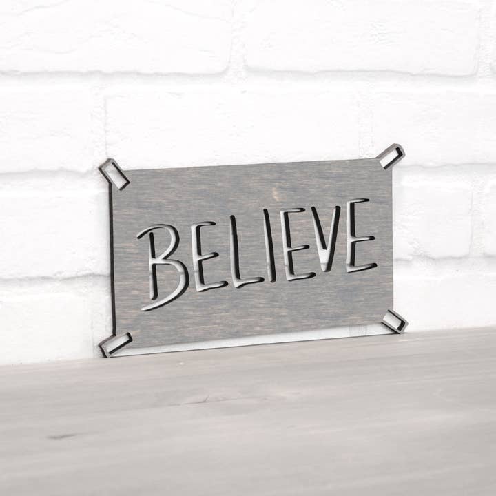 Spunky Fluff - Wholesale Wall Sign - Believe Ted Lasso Quote Locker Room Sign16