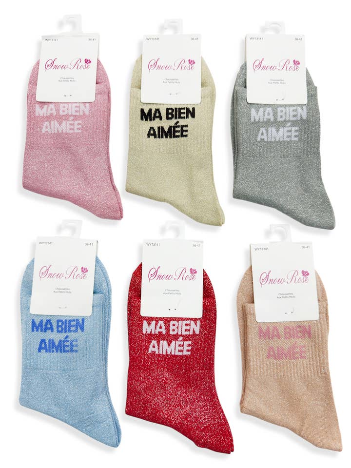 "CHÉRIE" glitzernde Socken für den Großhandel von Belle Com'Elle