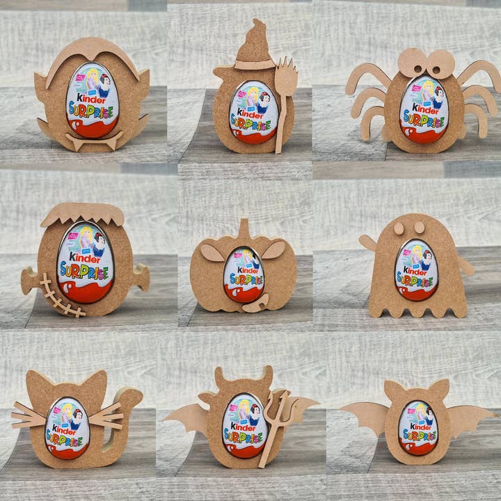 9 Eggheads – Halloween - kinder holder for wholesale by Manchester Craft Blanks