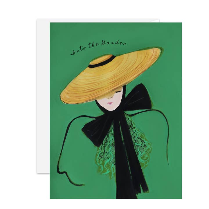 Into The Garden Blank Card for wholesale by JANET HILL STUDIO
