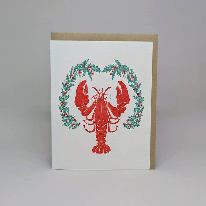 Lobster Wreath for wholesale by Big Wheel Press