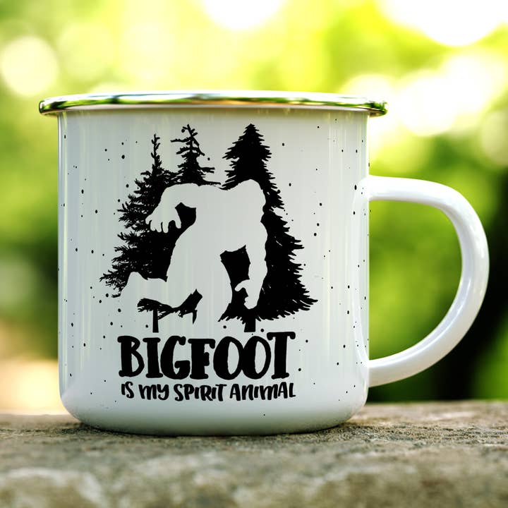 Loftipop - Wholesale Coffee Mug - Bigfoot is My Spirit Animal Camp Mug, Sasquatch Cup