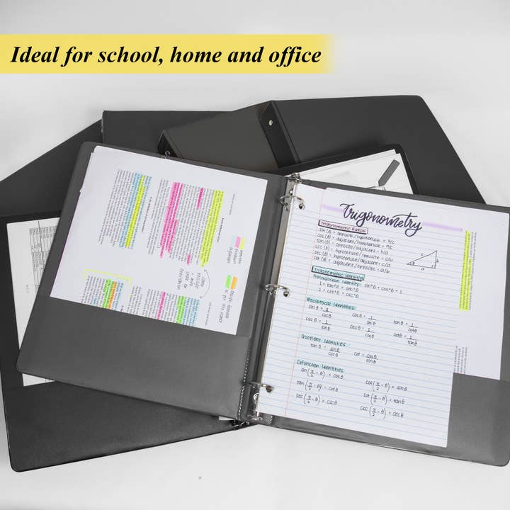 Luna Office Supply - Everyday Essential - Wholesale Binder - 1'' 3 Ring Binder with 2-Pockets2