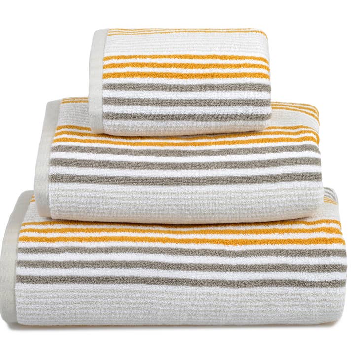Allure Bath Fashions - Vendita all'ingrosso Asciugamani da bagno - Asciugamani da bagno a righe Merlin - 100% cotone