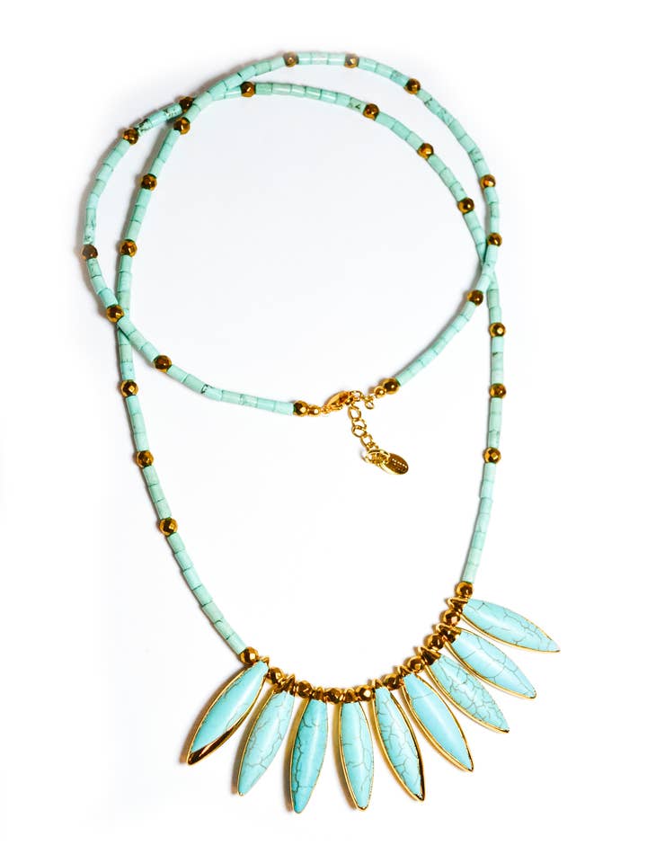 Colar Pendente de Pérolas com Contas Belmont por atacado de Betsy Pittard Design LLC