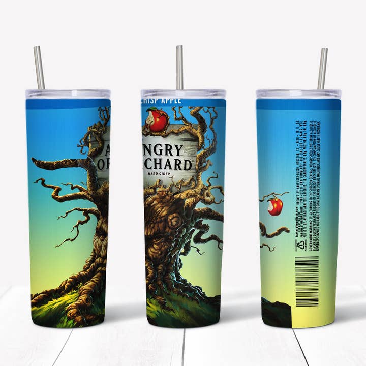 Angry Orchard 20oz Straight Tumbler Transfer for wholesale by Rustic Pineapple