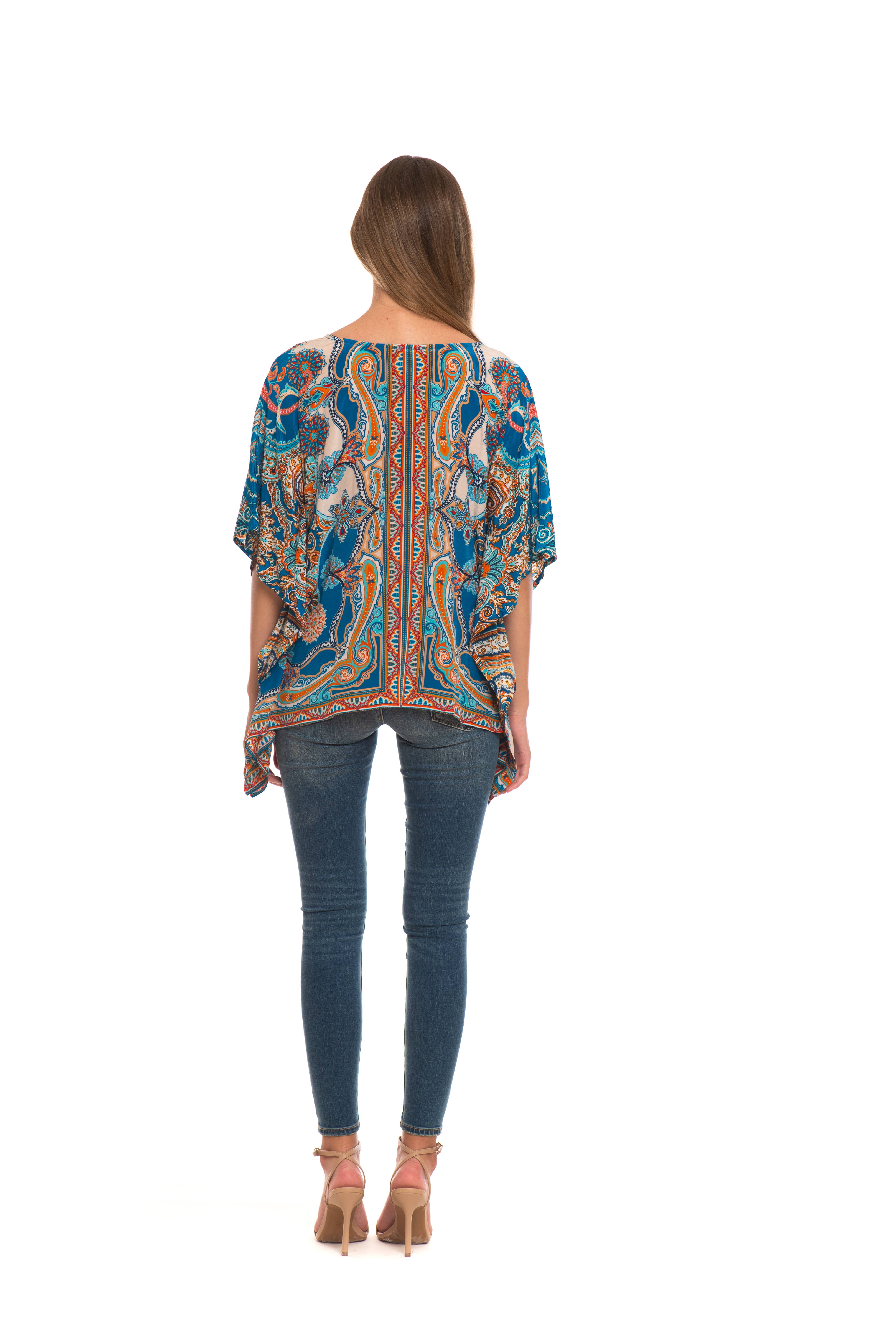 DENIM BRIYANA SILK TOP for wholesale on Faire2