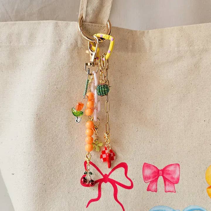 MKS America - Wholesale Keychain - Women's - Bohemia Acrylic link & Beads Chain Bag Charm Keychain21