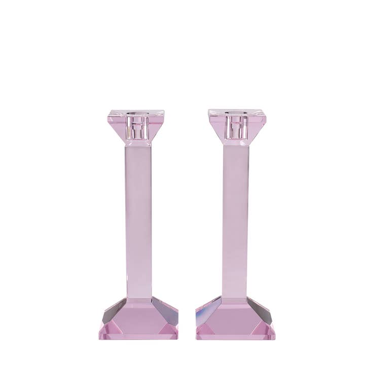 Lainy Home – wholesale Candle holder – Pair of 9” Classy Crystal Candlesticks7