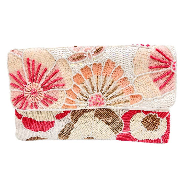 Ole – wholesale Clutch bag – women's – Flowers Beaded Clutch1