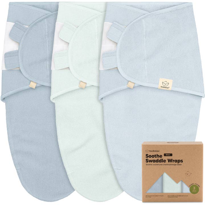3pk Soothe Wren Swaddle Sleep Sacks for Newborns for wholesale by KeaBabies
