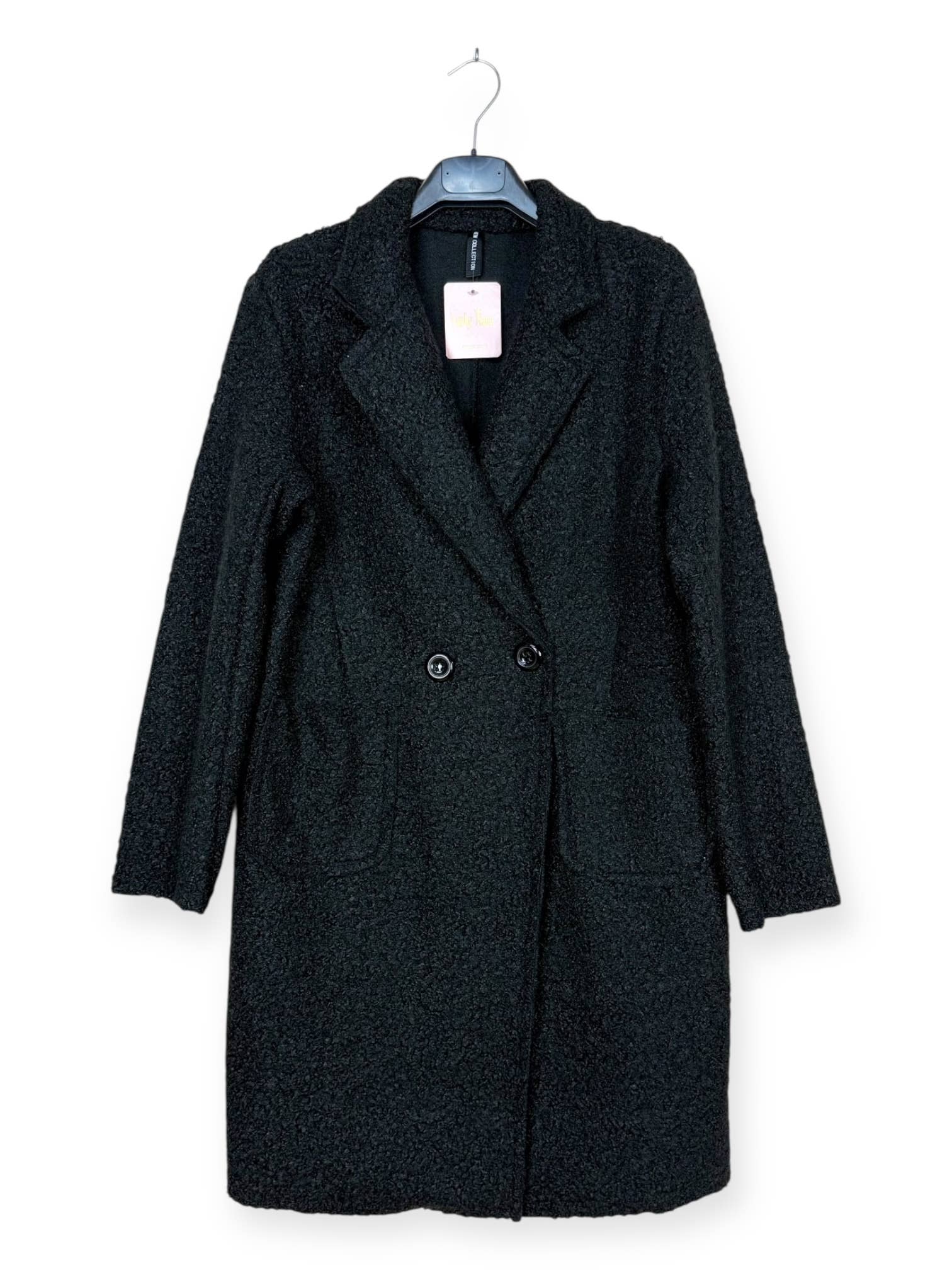 Lucky Nana – Großhandel Mantel - Damen – AH 2083 - Zweiknopf-Mantel aus Bouclé36