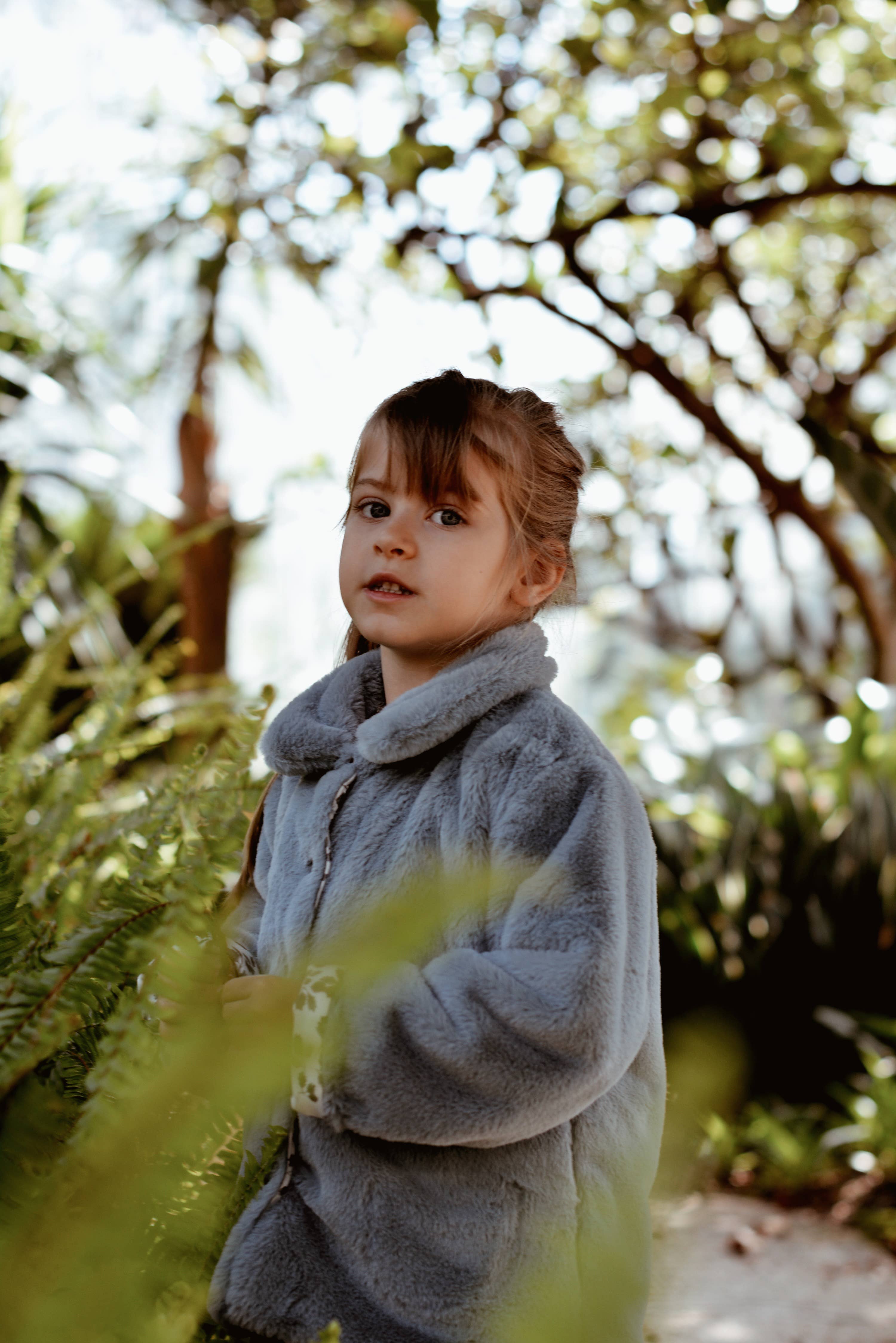 Eli & Nev (we cover U.S. import duties) - Wholesale Jacket - Kids - Baby / Kids Blue Faux-fur Jacket with Floral Lining OEKO-TEX1