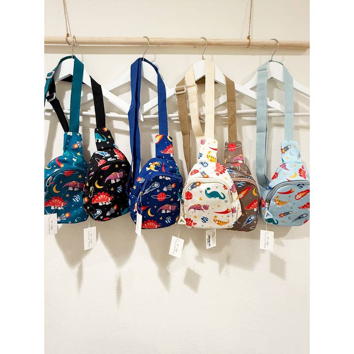 Dino Design Kids Fanny Pack for wholesale by Love and Repeat