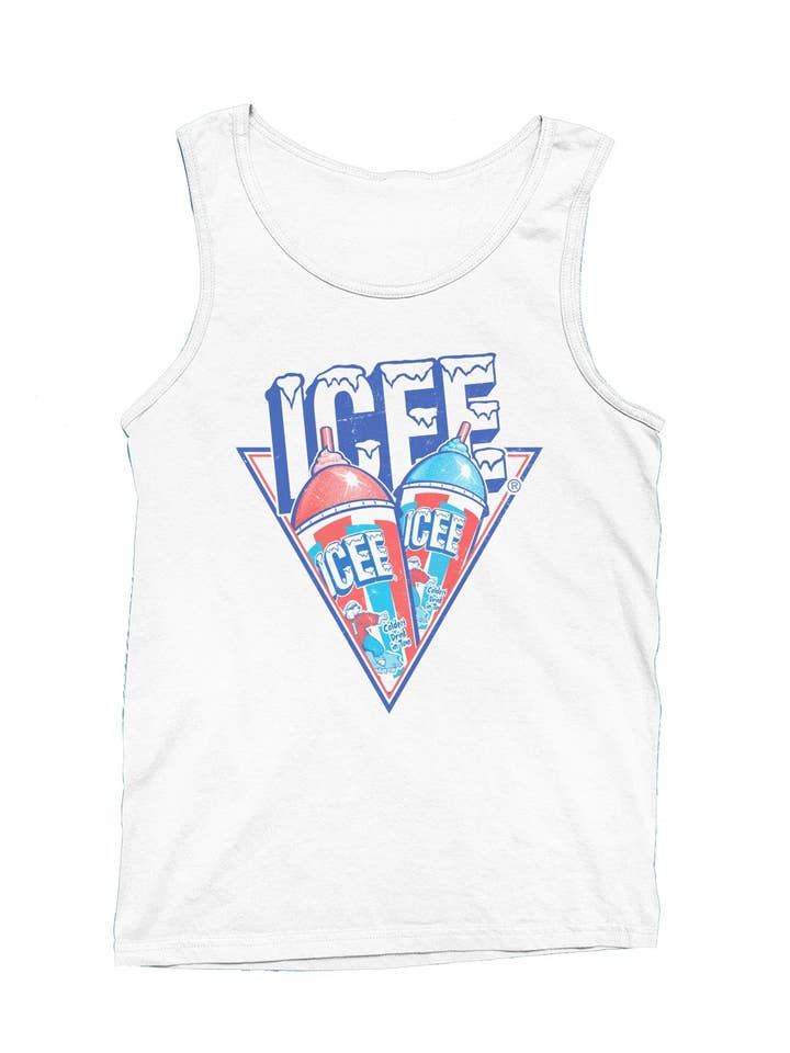 Officially Licensed Icee Classic Frozen Drink Men's Tank Top for wholesale by Snack Tees