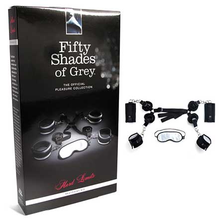 Sexology – wholesale Sexleksaker – Fifty Shades of Grey Hard Limits 4-delars fasthållningssats Svart/Silver