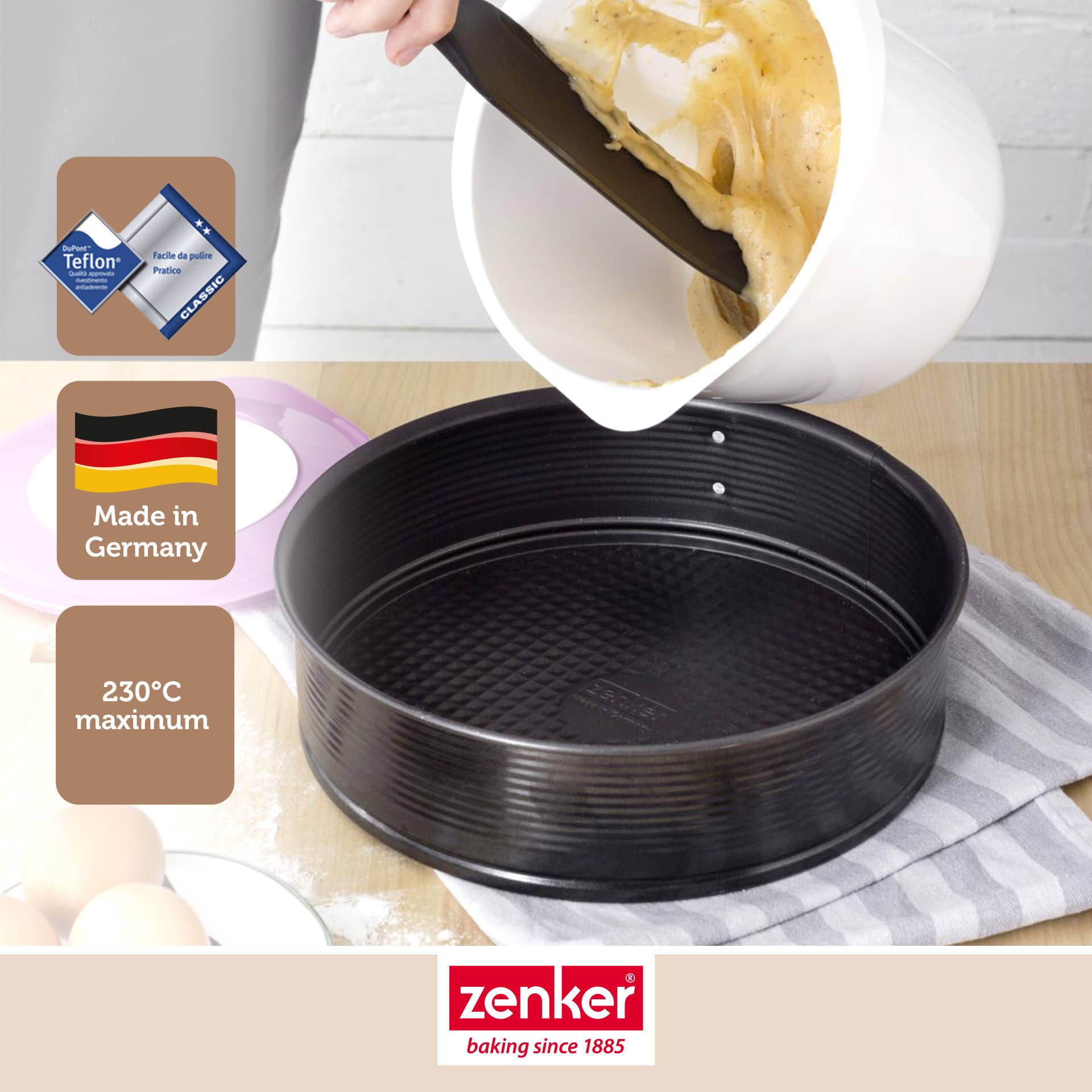 Zenker - Wholesale Baking Dish - Zenker Black Metallic 24 cm Hinged Tin2