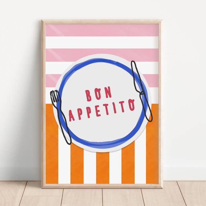 Piatto Bon Appetito per la vendita all'ingrosso da parte di Maddison Ball Creative