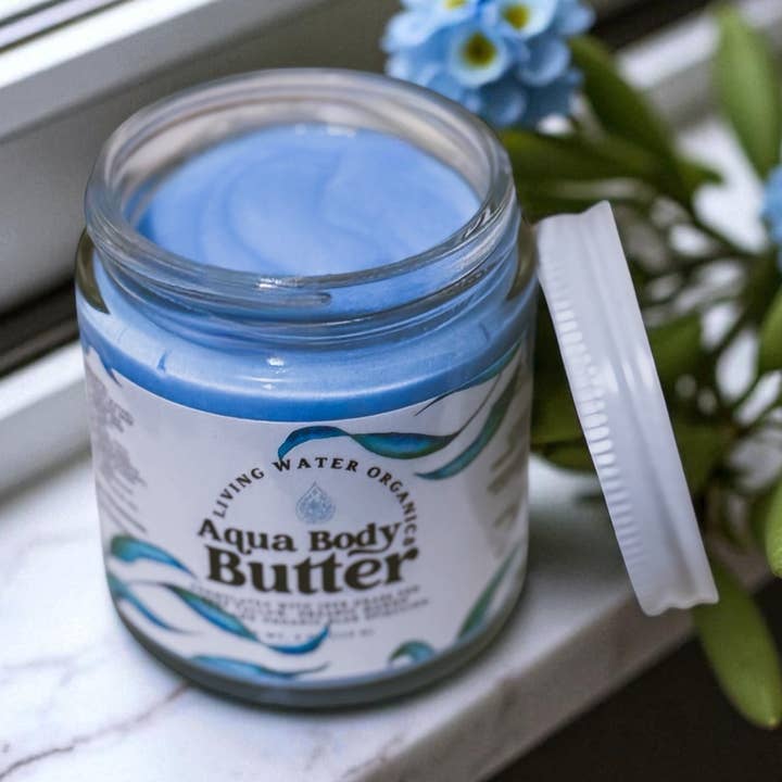 Aqua Tallow Kroppssmör med Ekologisk Blå Spirulina för wholesale av Living Water Organics