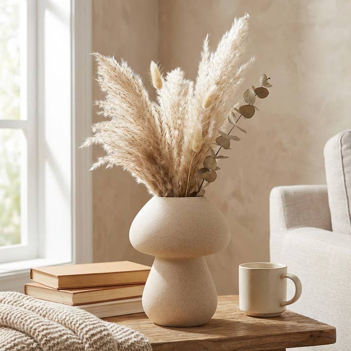 Flora Bunda Inc - Venta al por mayor Floreros - Jarrón de cerámica con forma de seta2