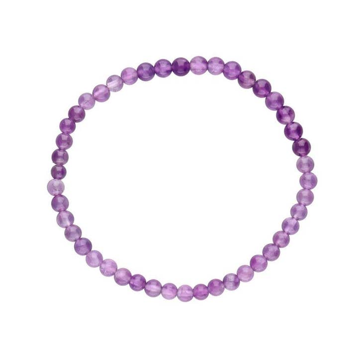 Amethyst Bracelet | Natural Healing Stone Bracelet - 4 mm for wholesale by Giuseppina Shop