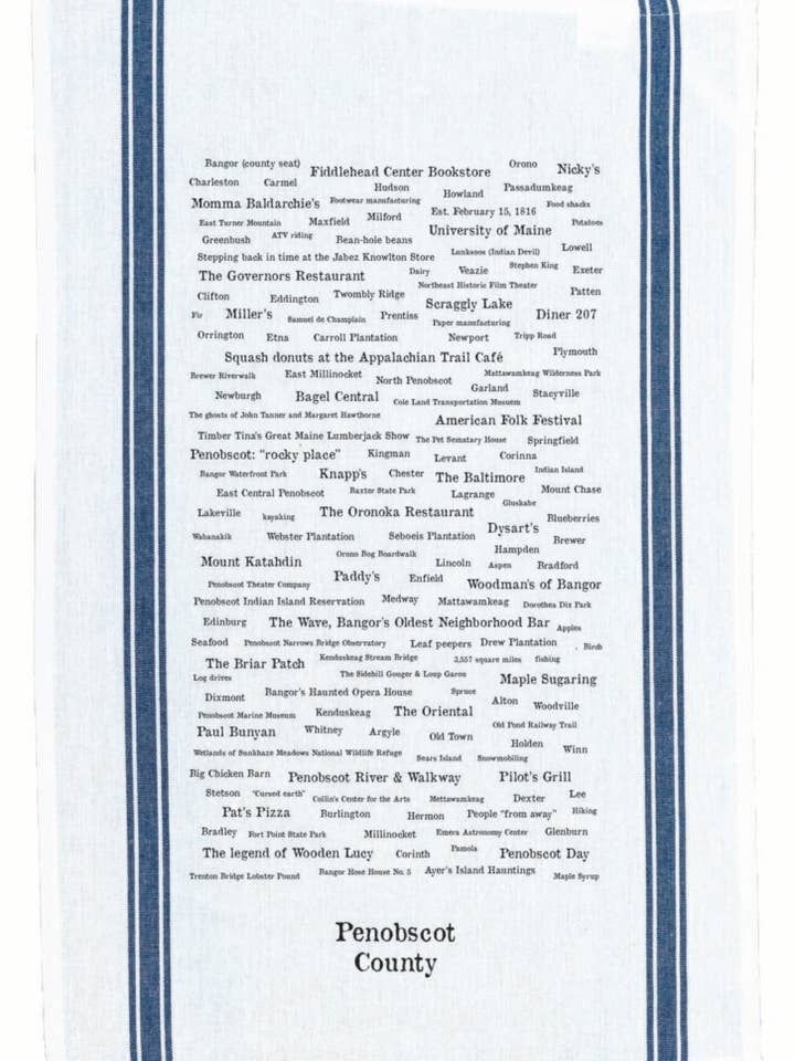 Penobscot County Pride Tea Towel for wholesale by TownieSwag