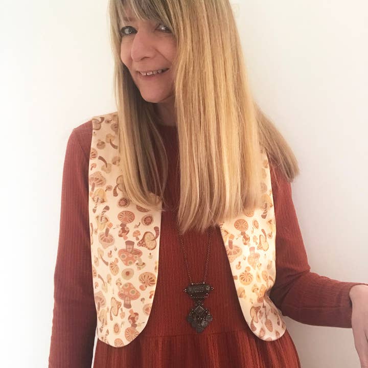 Colete de cogumelo, colete Boho, roupas femininas hippie por atacado de Stan and Gwyn