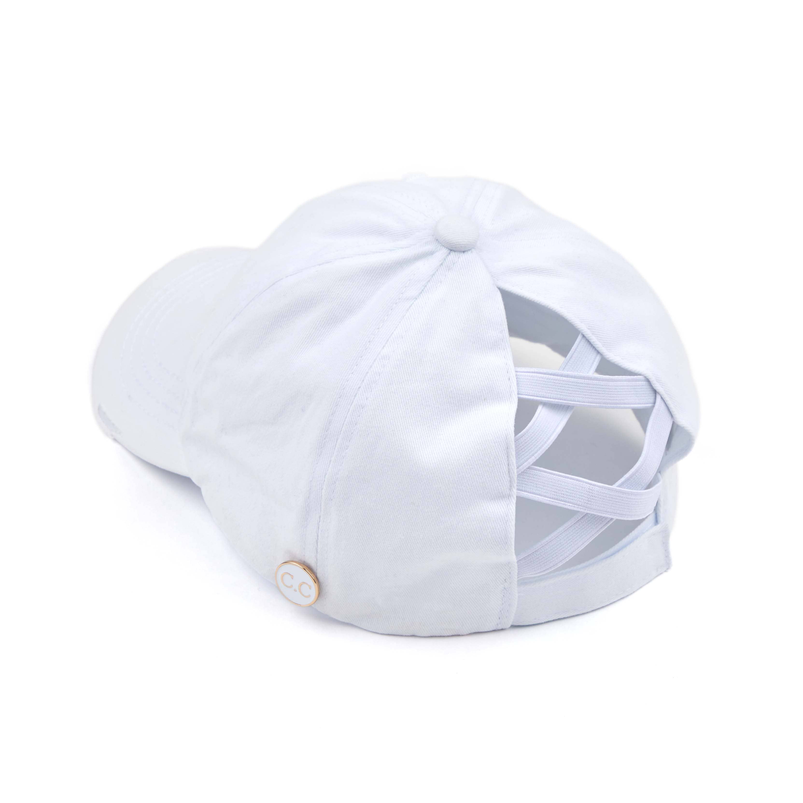 Hana - Wholesale Baseball Cap - Women's - C.C Washed Denim Criss-Cross Pony Cap23