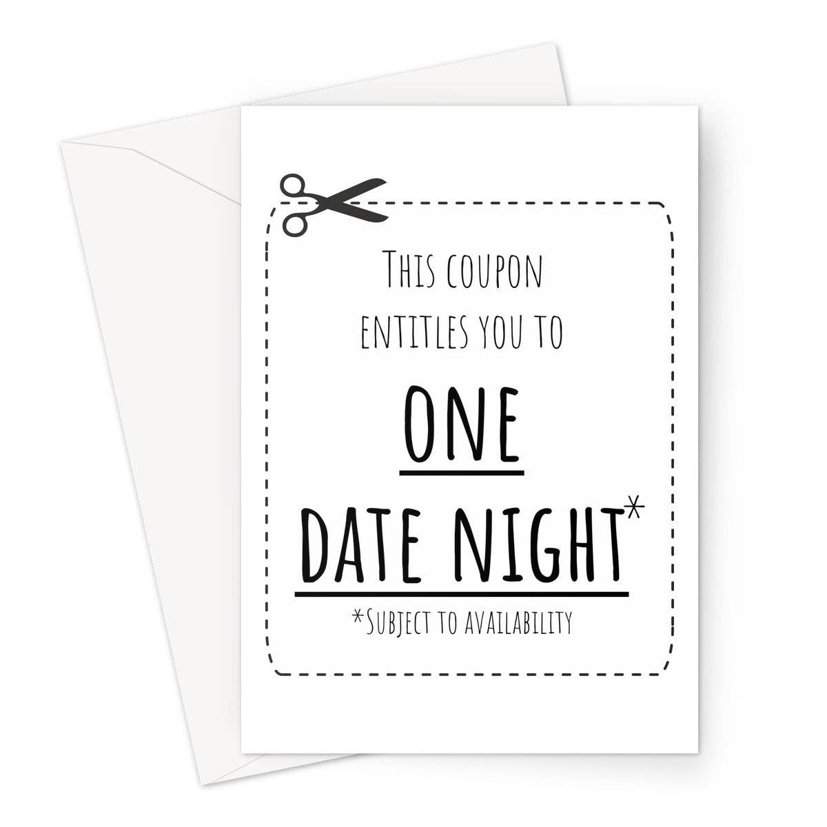 The New Aesthetic – wholesale Love card – This Coupon Entitles you to ONE DATE NIGHT Funny Cute Text0
