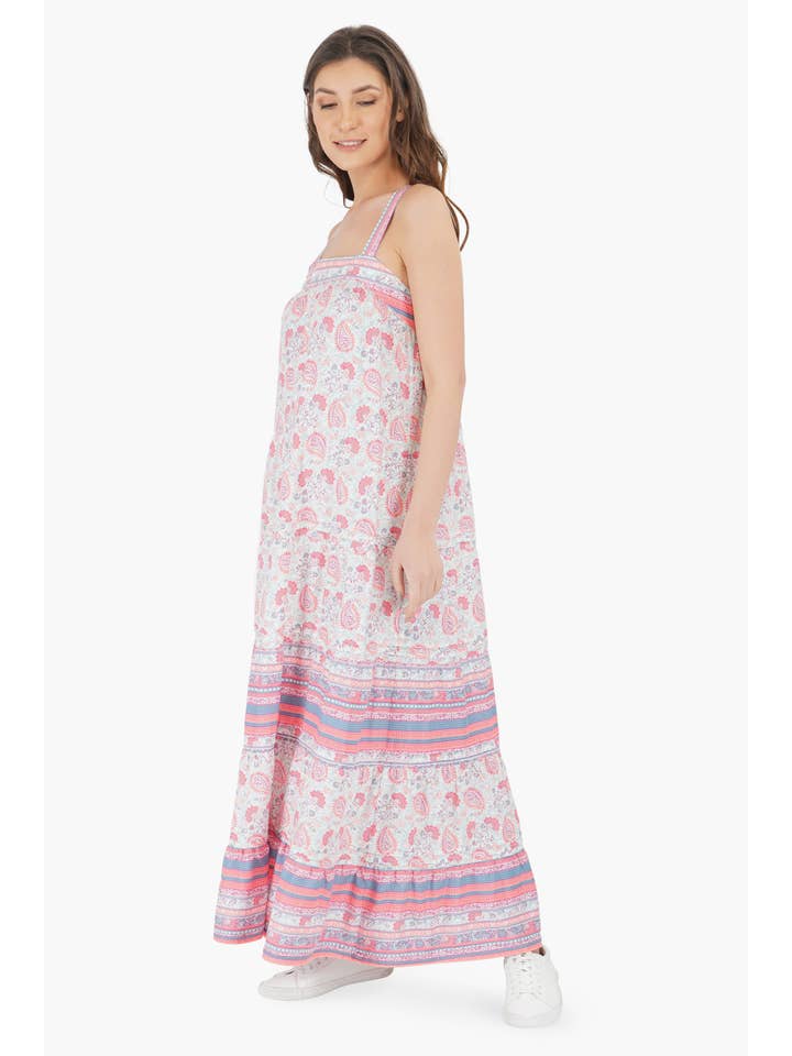 America & Beyond – Engroshandel Kjole - Dame – Sukker Koral Blomster Maxi Kjole