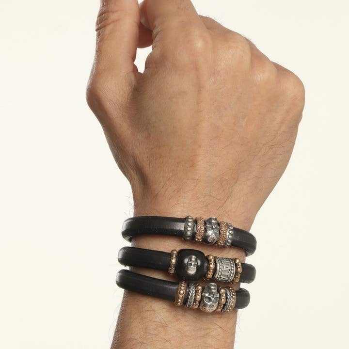 Unisex Skull Bracelet KARSO for wholesale by PLATADEPALO