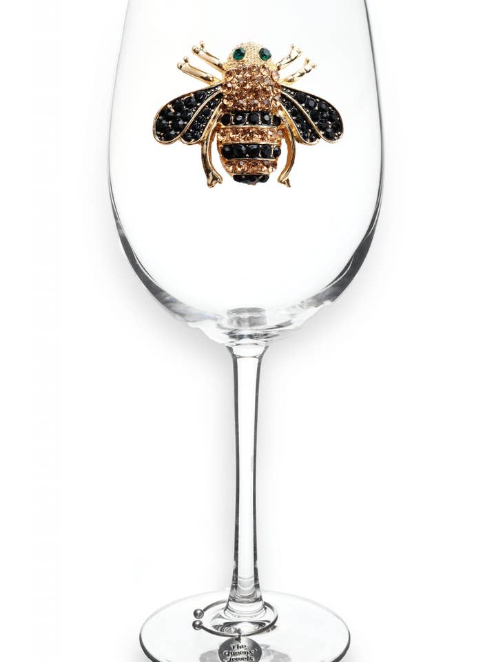 Drottning Bee Jeweled stjälkade vinglas för wholesale av The Queens' Jewels®