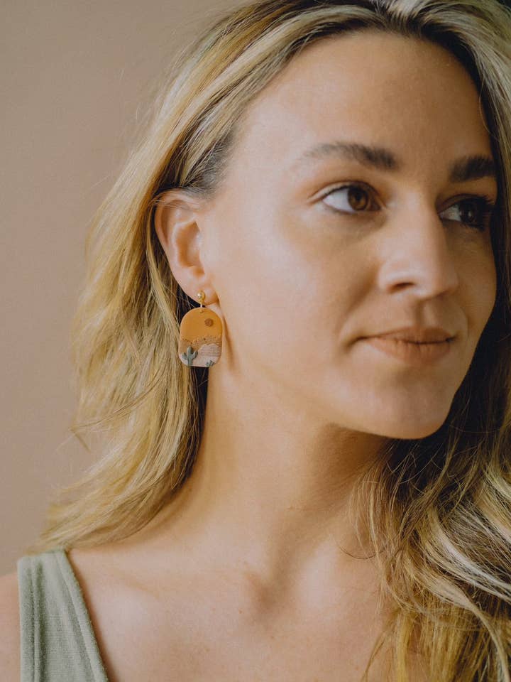 In The Desert Dangles, Western Earrings for wholesale by Sunflower Blossoms Boutique