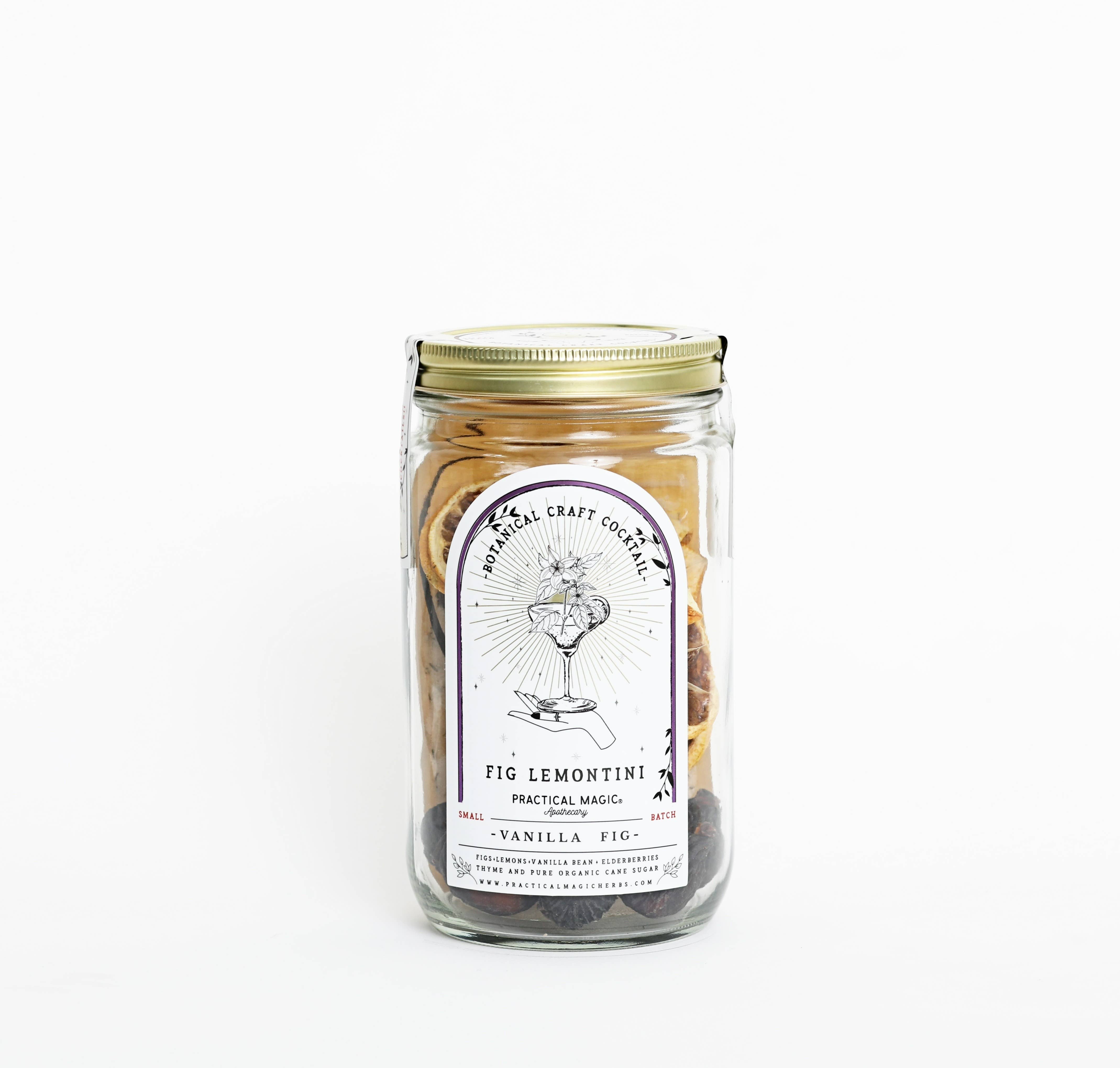 Practical Magic Apothecary & Craft Cocktails - Wholesale DIY Drink Kit - Fig Lemontini Craft Cocktail Infusion Drink Kit -Glass Jar2