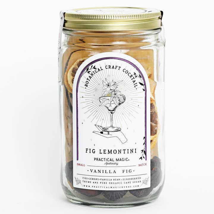 Practical Magic Apothecary & Craft Cocktails – wholesale DIY drink kit – Fig Lemontini Craft Cocktail Infusion Drink Kit -Glass Jar2