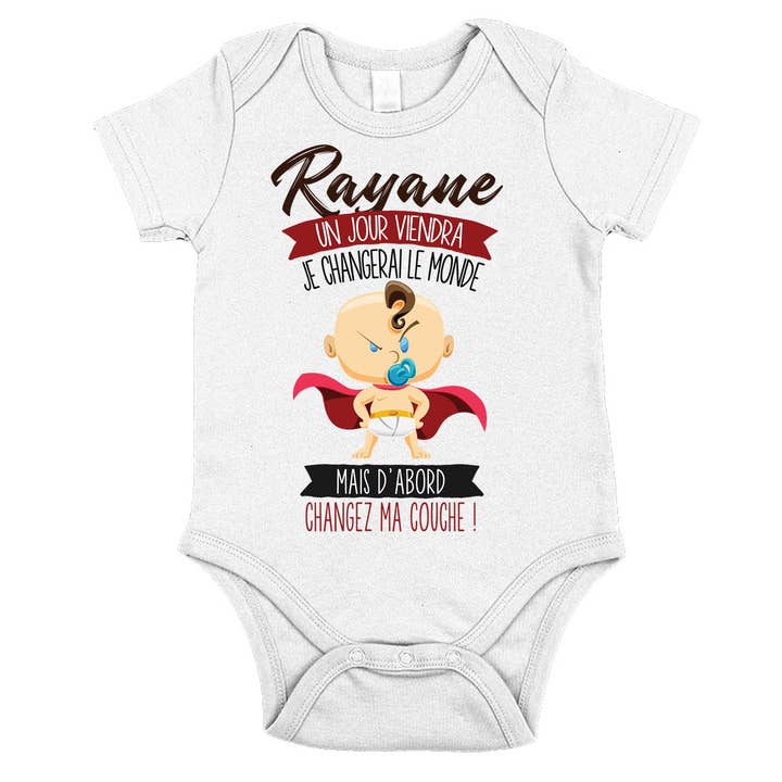 Rayane Humour baby bodysuit for wholesale by Planetee
