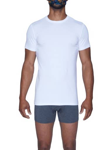 Crew Neck Undershirt - White-000 for wholesale by Wood Underwear