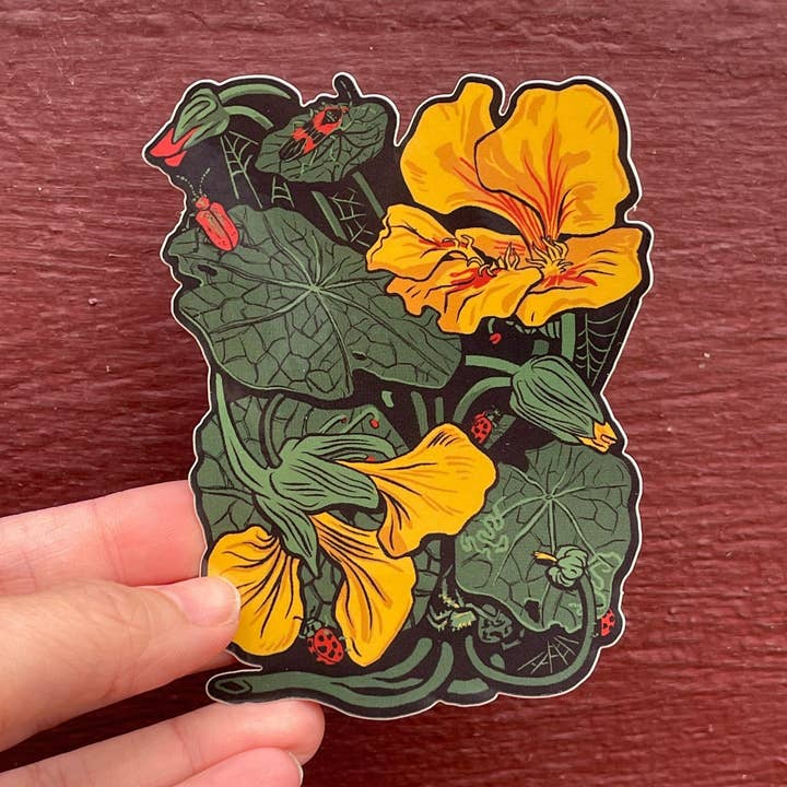 Baileys General - Wholesale Sticker - Nasturtium and Insects Sticker0