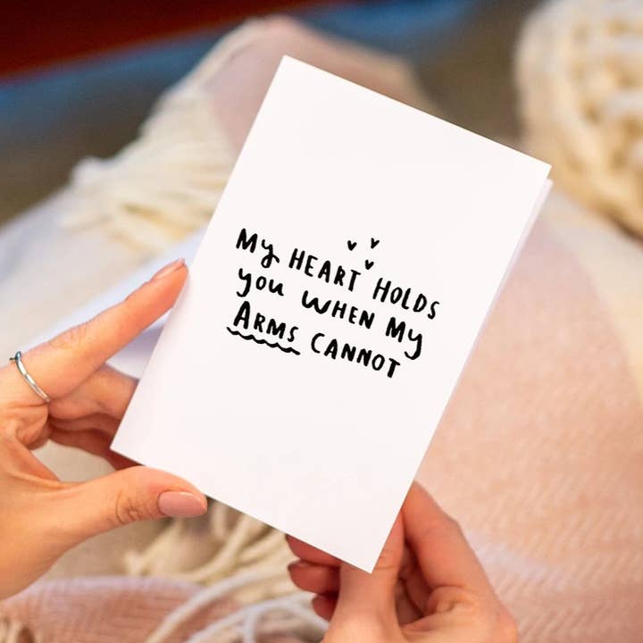 My Heart Holds You When My Arms Can't Greeting Card for wholesale by Ellie Ellie LTD