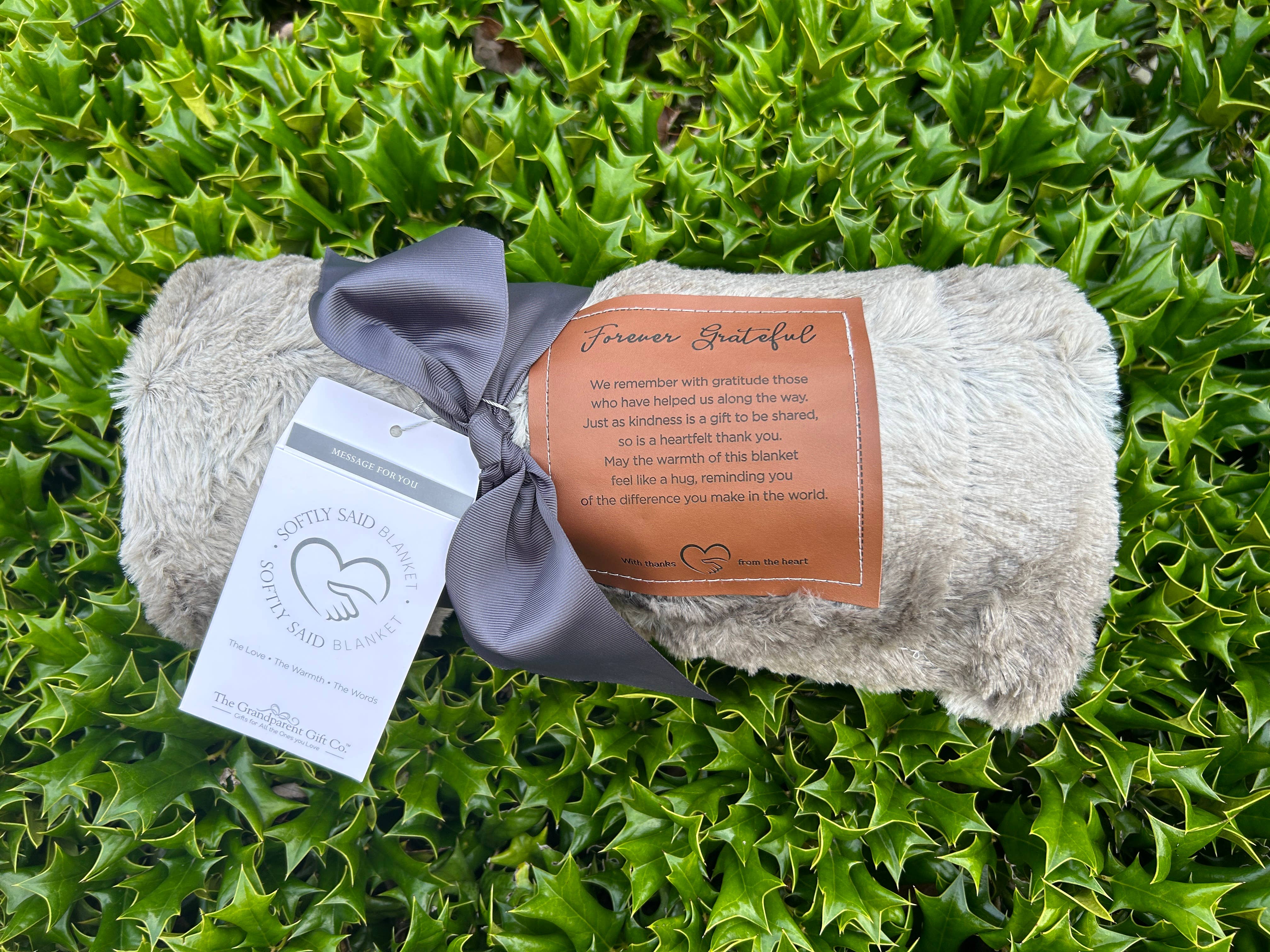 The Grandparent Gift Co. Inc. - Wholesale Throw Blanket - Softly Said Blanket: Forever Grateful Thank You Gift 80286